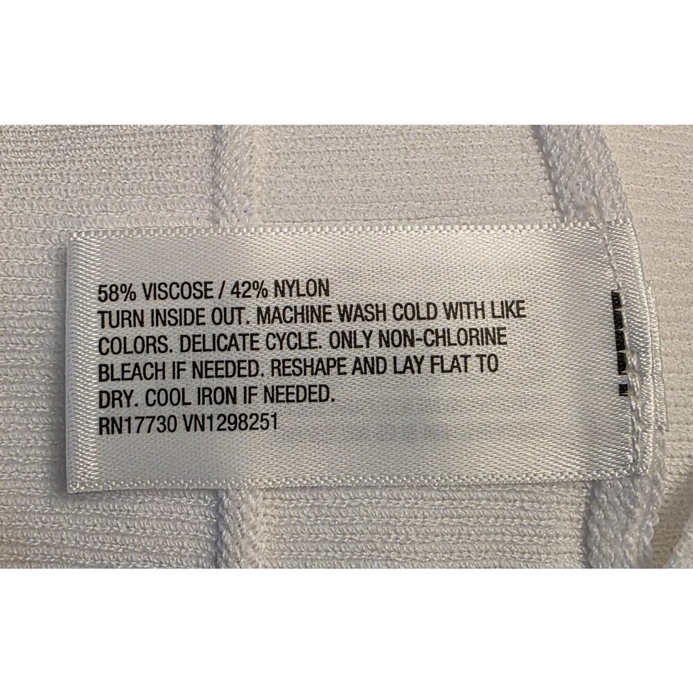 NWT 1X White Pleated Knit Skirt Unlined A New Day - Picture 6 of 6